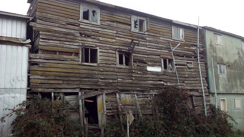 Low angle view of old building