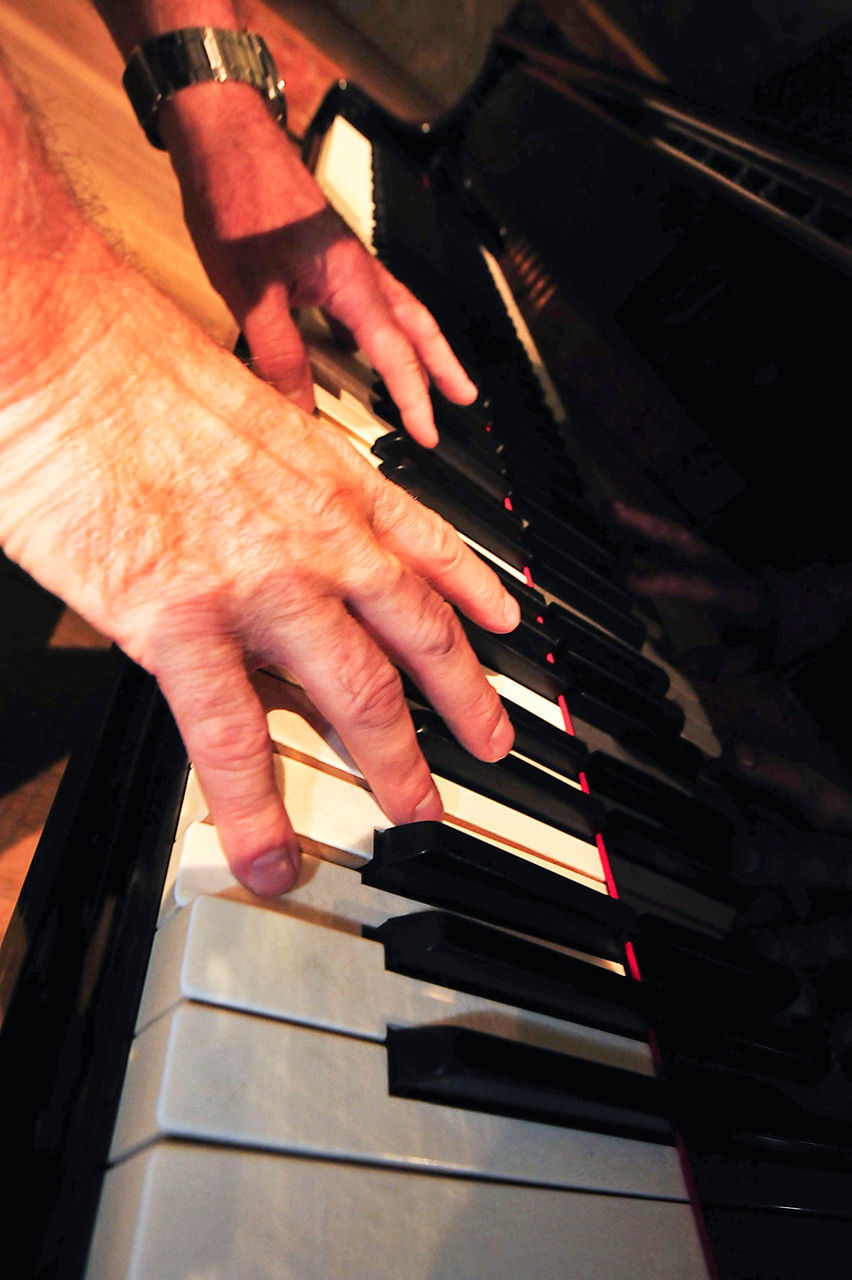 LOW SECTION OF PERSON PLAYING PIANO