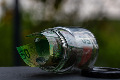 Close-up of bottle