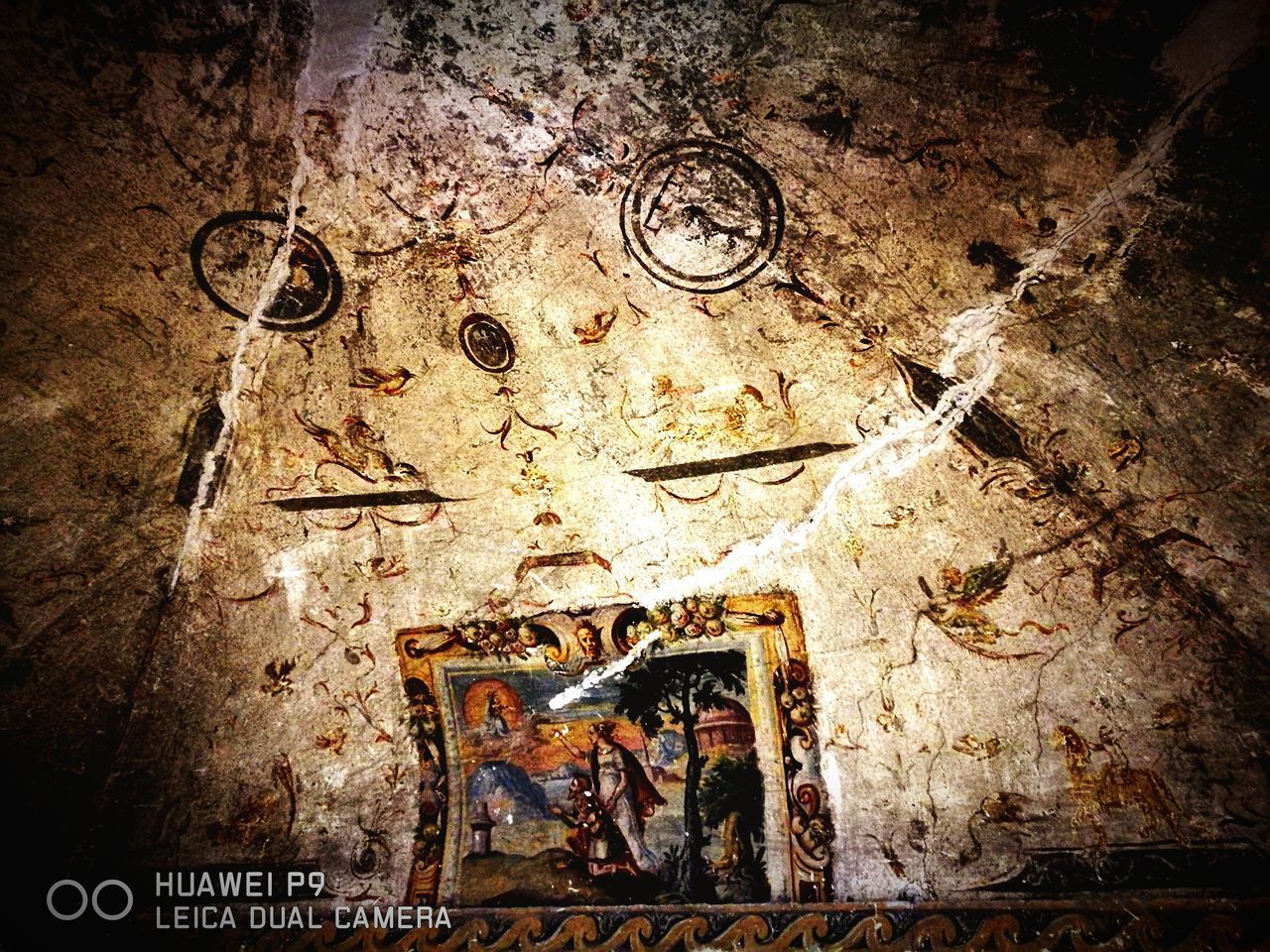 Ceiling of an old historyc room in the centre of Spoleto