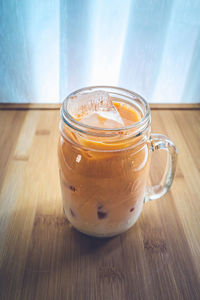 Close-up of coffee on table