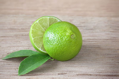 High angle view of fruit on table