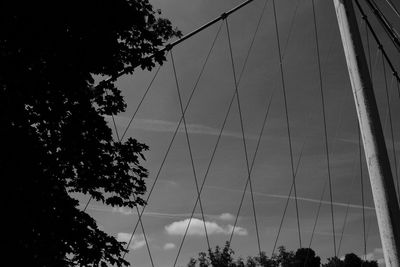 Low angle view of power lines