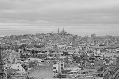 Condensed city view of paris from an high angle