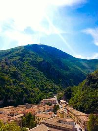 Scenic view of mountain range