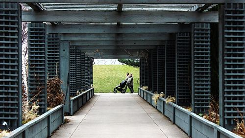 Full length of woman walking in city