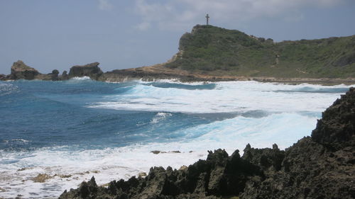 Scenic view of sea against sky