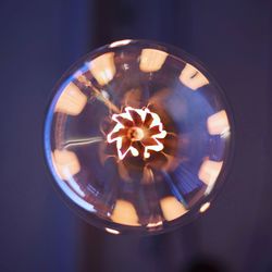 Close-up of illuminated lamp