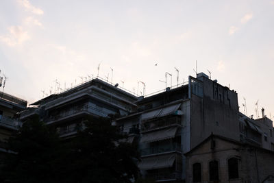 Low angle view of buildings against sky