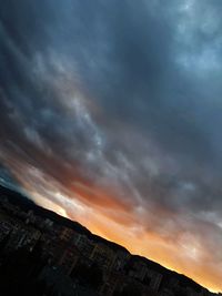 Low angle view of cloudy sky