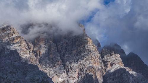 Scenic view of rocky mountains against sky