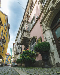 Low angle view of buildings against sky