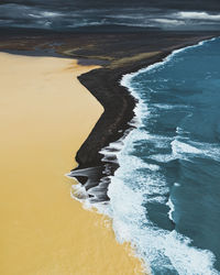 High angle view of beach