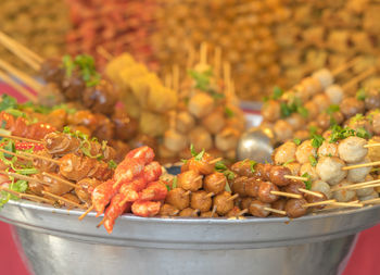 Close-up of vegetables for sale in market