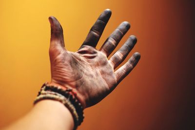 Close-up of cropped hand