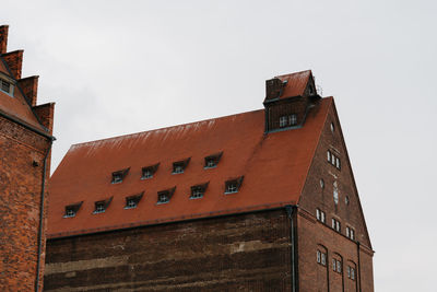 Low angle view of building against clear sky