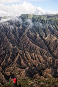 Scenic view of mountain range against sky