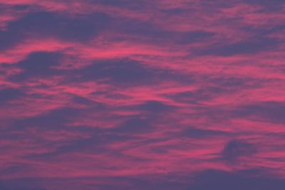 Low angle view of cloudy sky at sunset