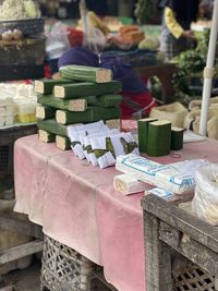 Close-up of food for sale at market