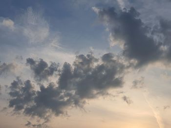 Low angle view of sky during sunset