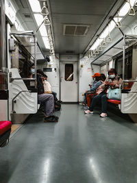 People sitting in train