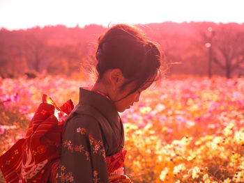 Girl and cosmos