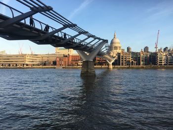 View of bridge over river