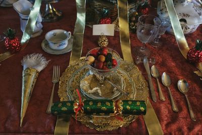 Variety of fruits on table