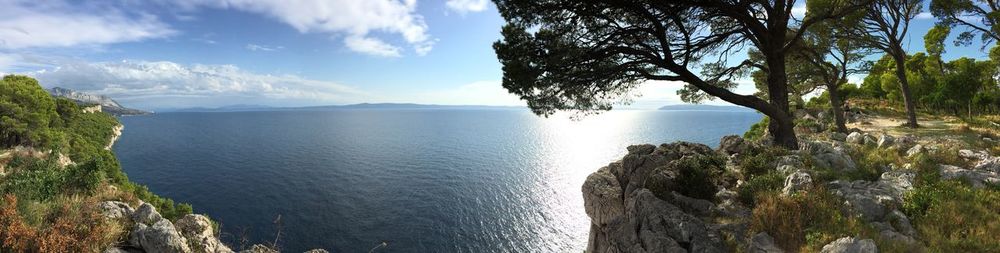 Panoramic view of sea against sky