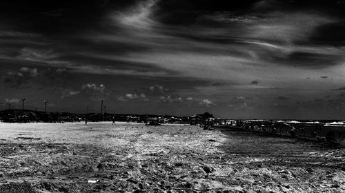 Storm clouds over landscape