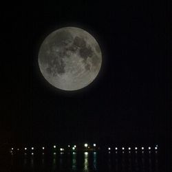 Low angle view of moon at night