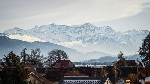 View from wasserburg to the alps