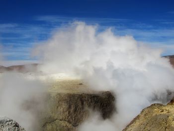 Scenic view of mountain against sky