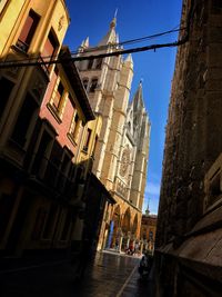 Low angle view of buildings against sky