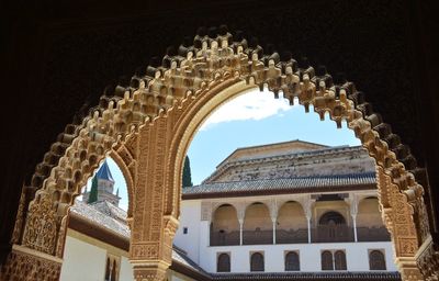 Low angle view of historical building against sky