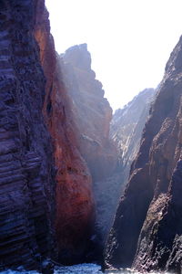 Scenic view of mountains against clear sky