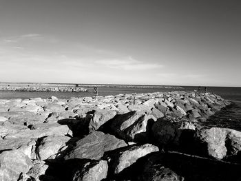 View of rocks on beach