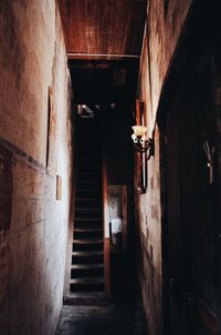 Empty corridor in old building