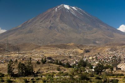 Scenic view of misti volcano