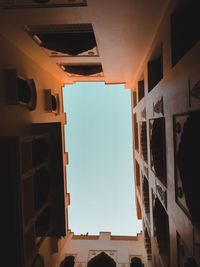 Low angle view of buildings against sky