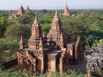 Temple against trees