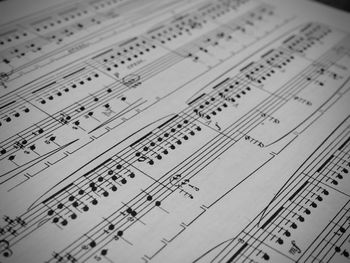 High angle view of text on paper