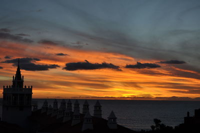 View of cloudy sky at sunset