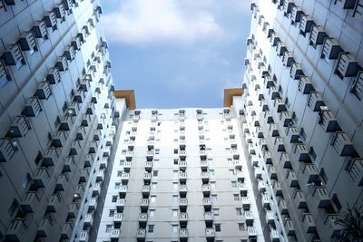 Low angle view of buildings against sky