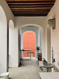 Interior of historic spanish building in mexico. 