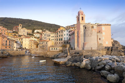 Aerial photographic documentation of the ligurian village of tellaro