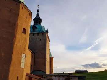 Low angle view of buildings against sky