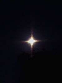 Scenic view of moon against sky at night