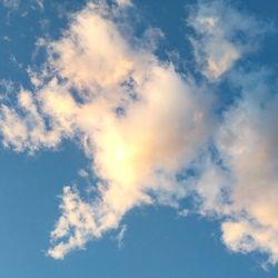 Low angle view of clouds in sky