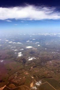 Aerial view of landscape against sky